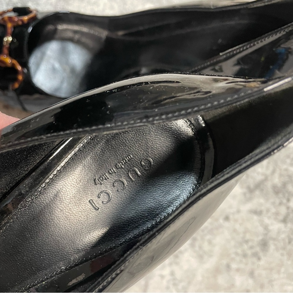 Gucci Black Heels with Tortoiseshell horse-bit - Picture 2 of 3